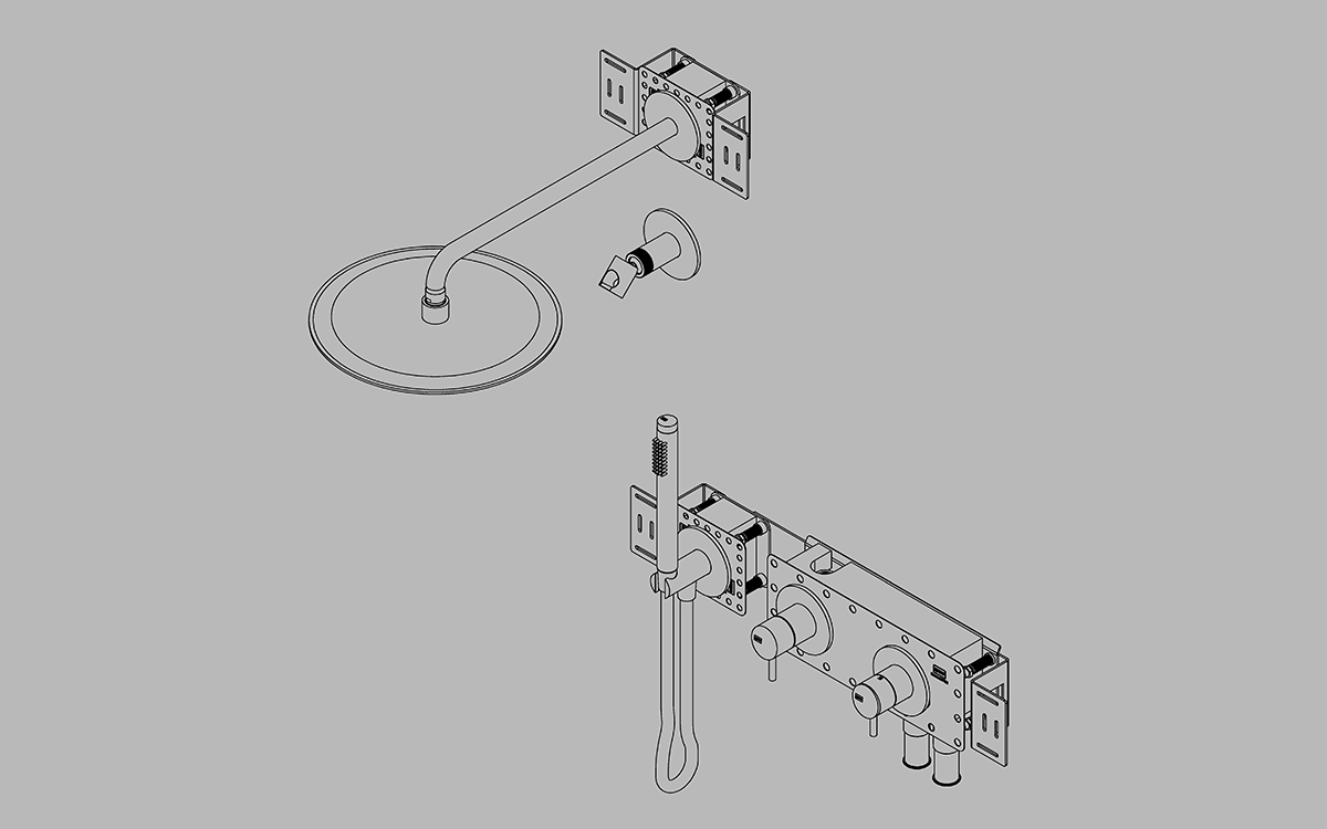 QS5690 Illustration With Complete Shower 1200X750